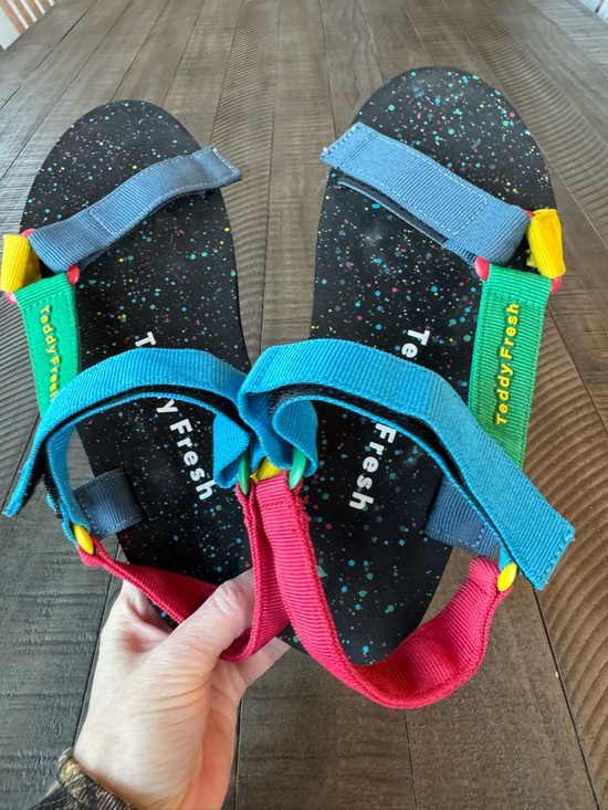 Teddy Fresh Combat Ready Warrior Colorblock Strap Retro Sandals Men’s Size 8 main image 10